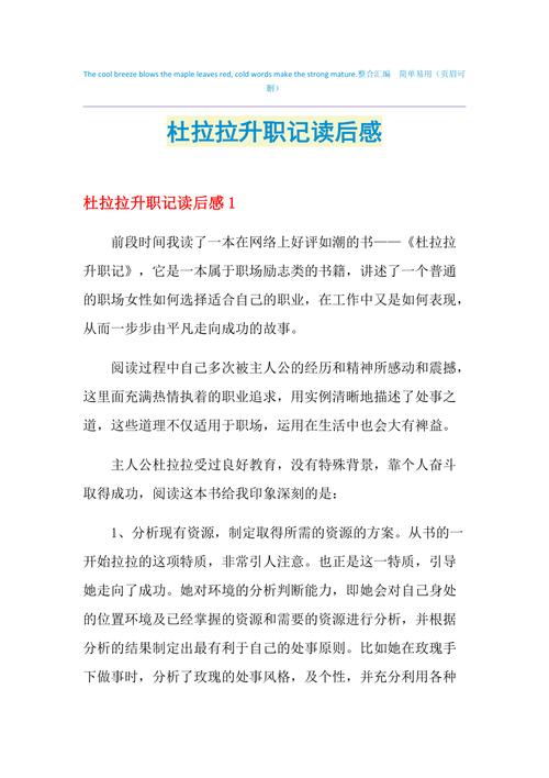 杜拉拉升职记职场问题_杜拉拉升职记总结反省_杜拉拉升职记敬业精神