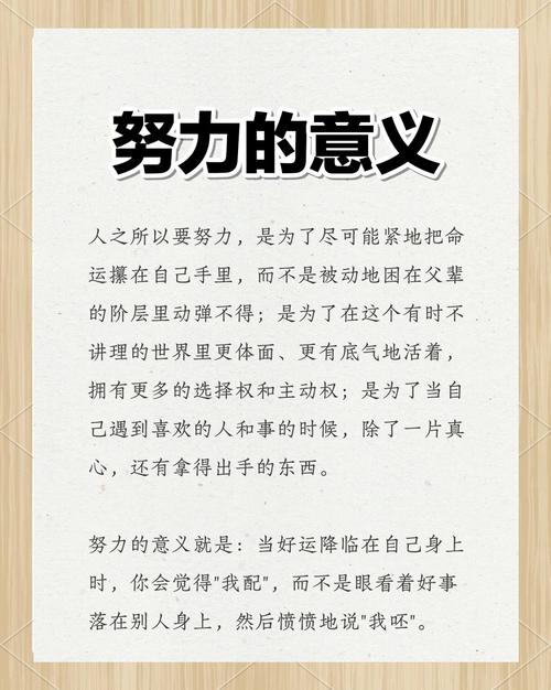 人生感悟：奋斗拼搏，把握机会，追求心灵幸福与成功