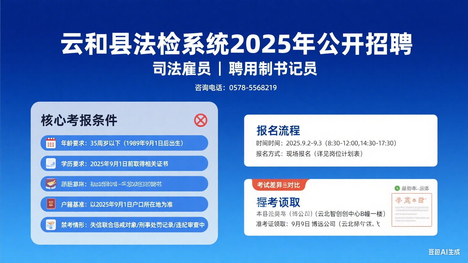 2025 年云和县人民法院、人民检察院公开招聘司法雇员、聘用