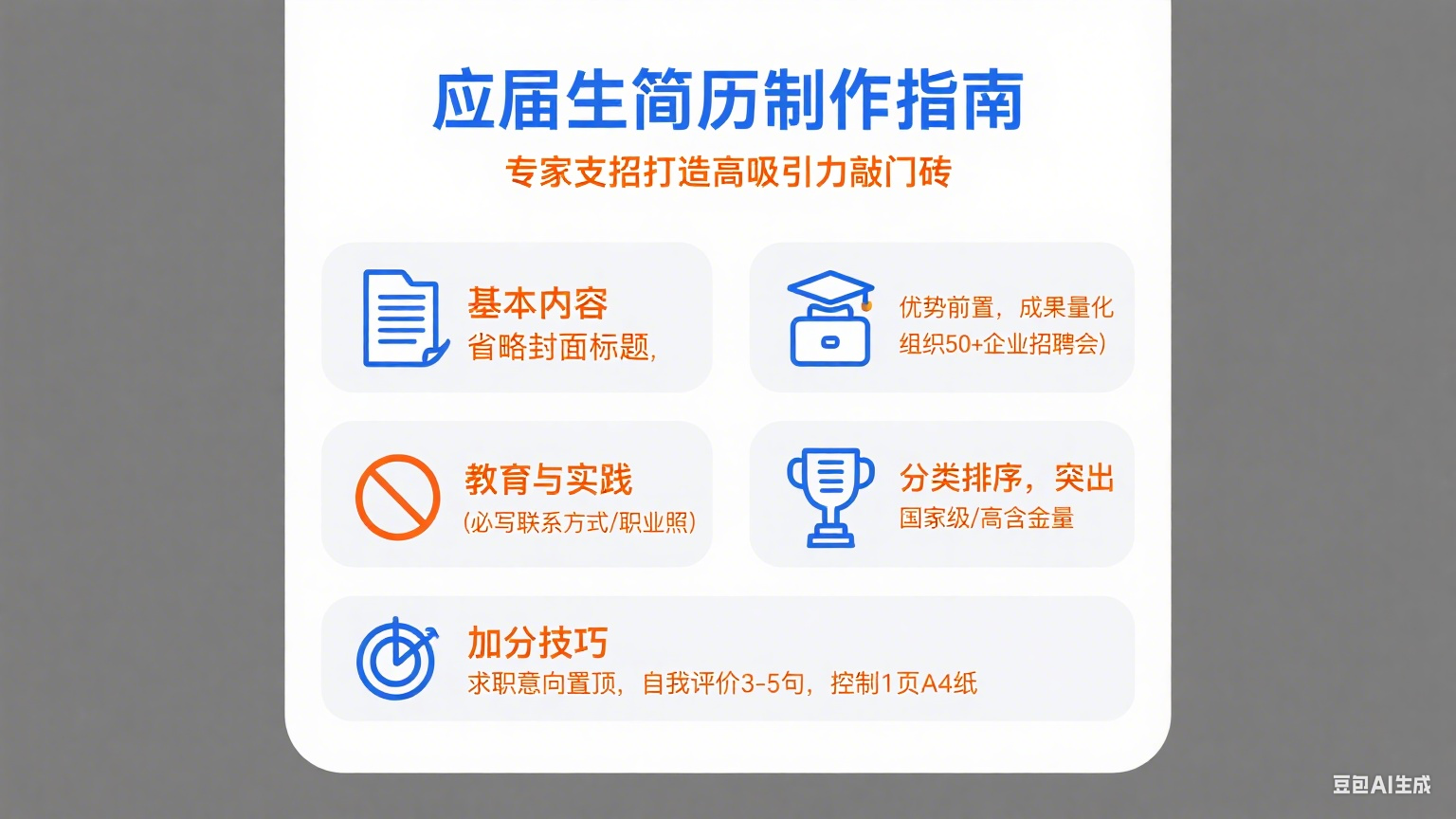 应届生简历制作指南：专家支招打造高吸引力 “敲门砖”