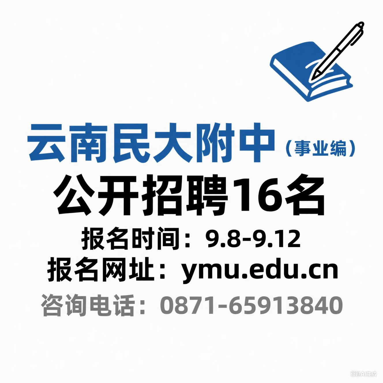 2025 年下半年云南民族大学附属中学公开招聘 16 名事业