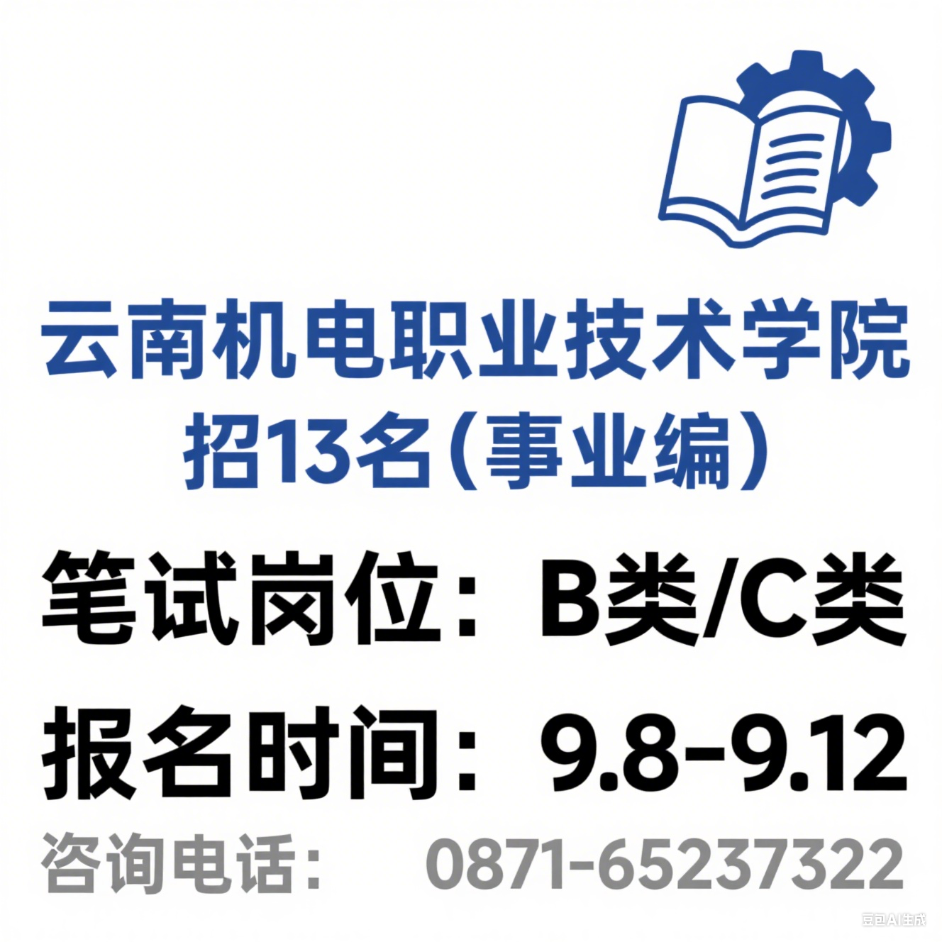 2025 年下半年云南机电职业技术学院公开招聘公告（13 名