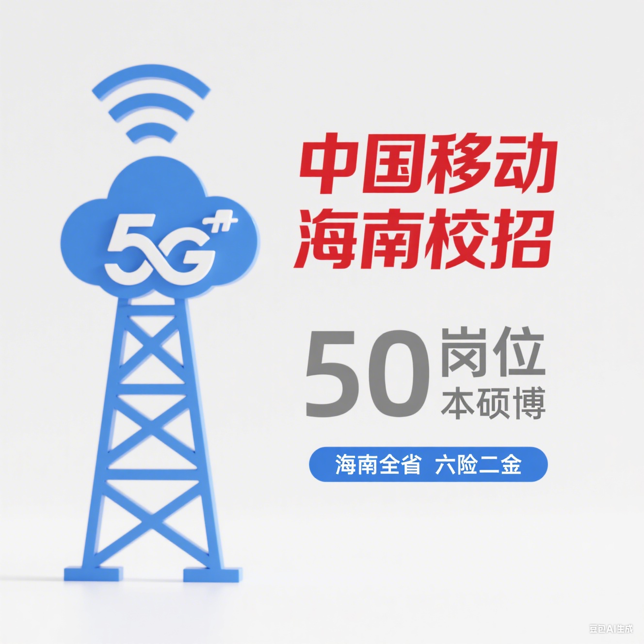 中国移动海南公司 2026 校招：50 人（本科 / 硕士 
